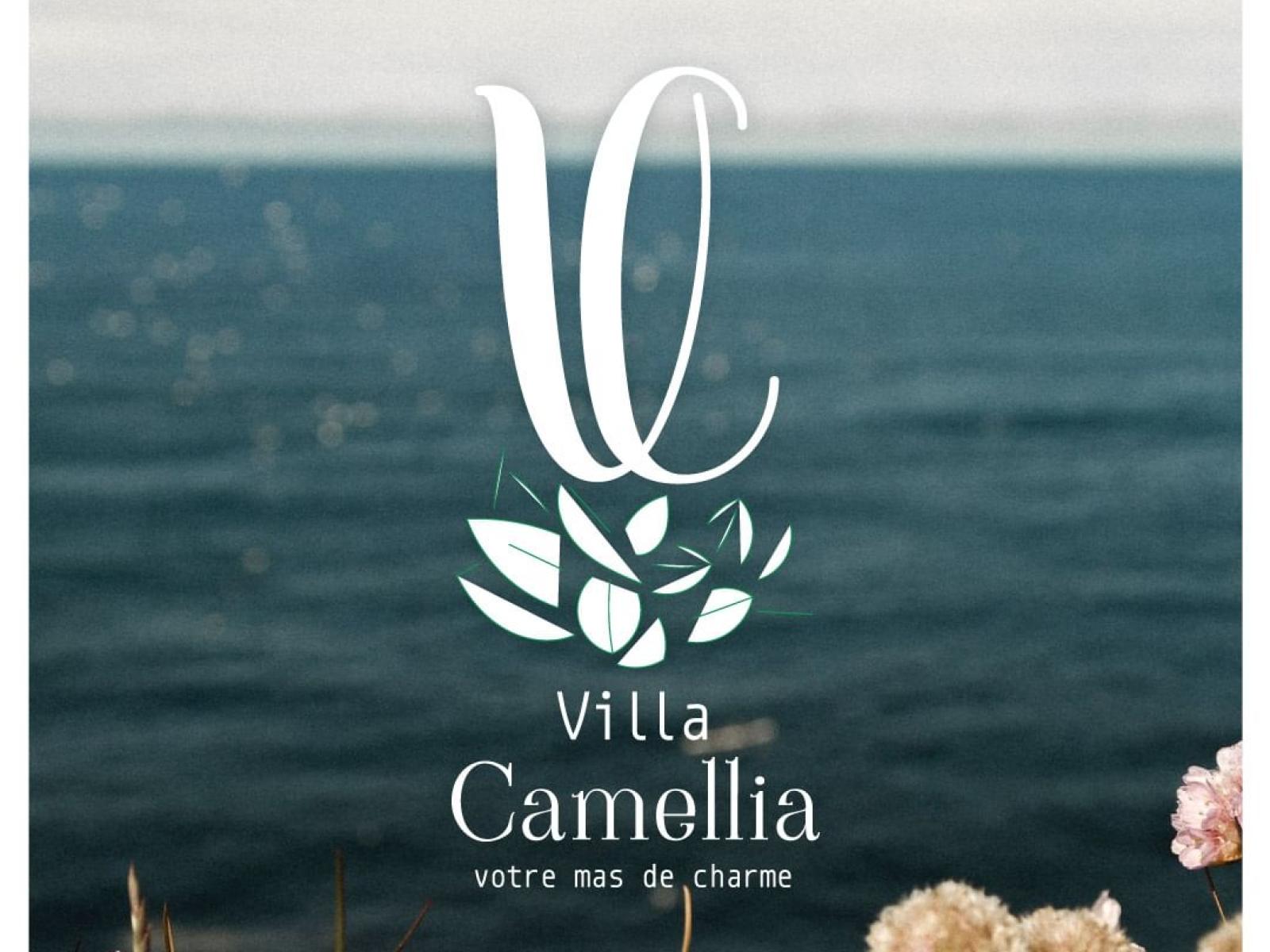 Villa Camellia logo with slogan complete version